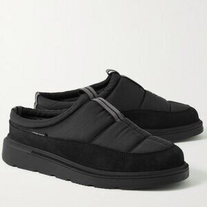 CANADA GOOSE Crofton Suede-Trimmed Quilted Nylon Mules 🇨🇦